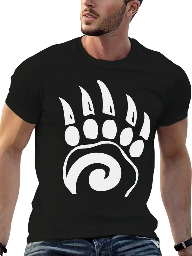Bear Claw Lightweight Cotton T-Shirt – Daily Comfort Graphic Shirt
