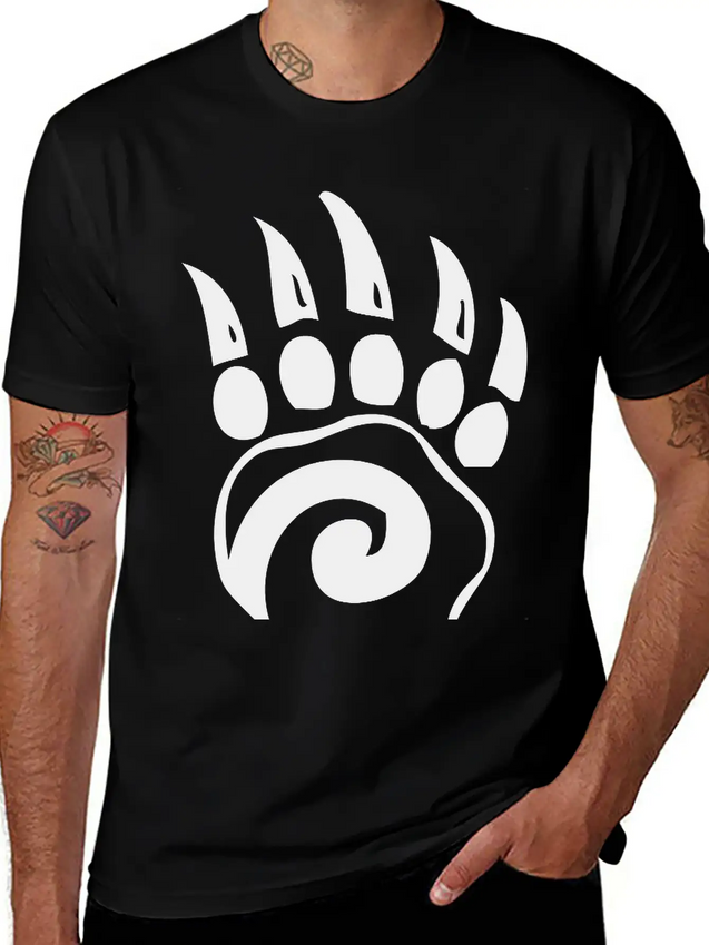 Bear Claw Lightweight Cotton T-Shirt – Daily Comfort Graphic Shirt