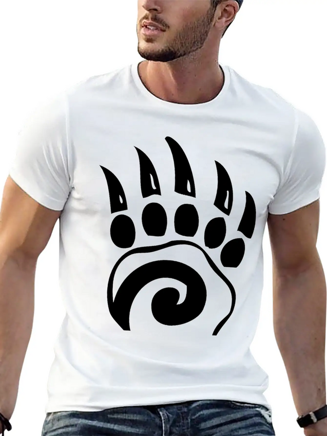 Bear Claw Lightweight Cotton T-Shirt – Daily Comfort Graphic Shirt