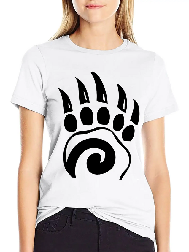 Bear Claw Lightweight Cotton T-Shirt – Daily Comfort Graphic Shirt