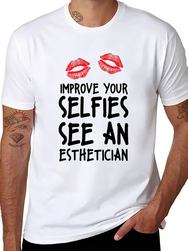 Beautician Gift Top Estheticial Selfies Lightweight Cotton T-Shirt – Daily Comfort Graphic Shirt