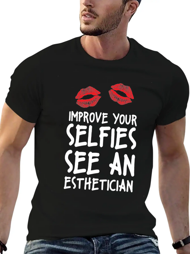 Beautician Gift Top Estheticial Selfies Lightweight Cotton T-Shirt – Daily Comfort Graphic Shirt
