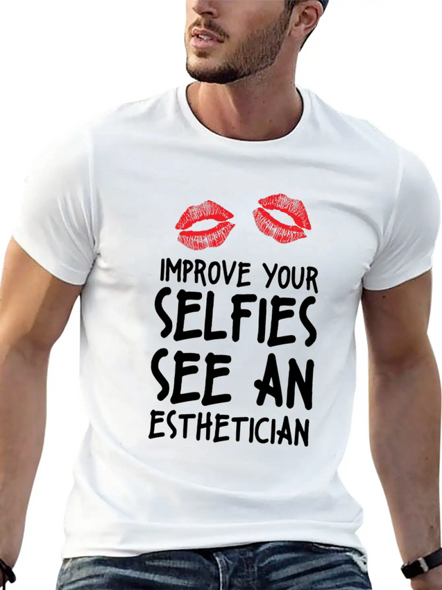Beautician Gift Top Estheticial Selfies Lightweight Cotton T-Shirt – Daily Comfort Graphic Shirt