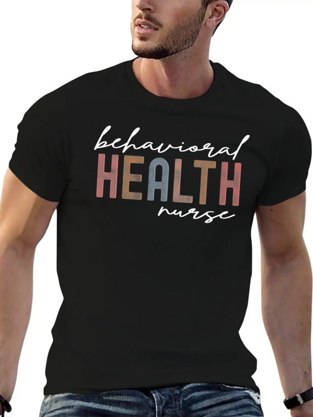Behavioral Health Nurse Psychiatric Nursing Therap Lightweight Cotton T-Shirt – Daily Comfort Graphic Shirt