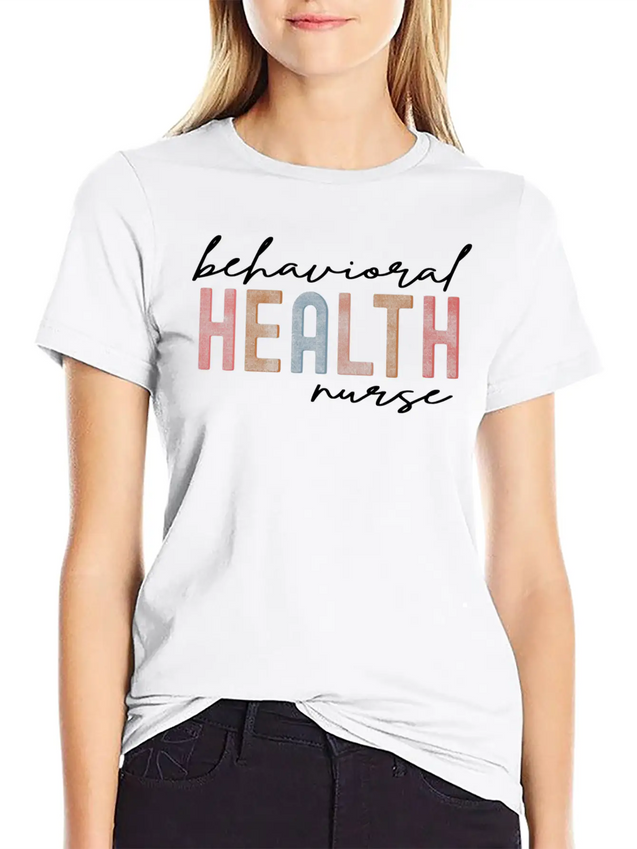 Behavioral Health Nurse Psychiatric Nursing Therap Lightweight Cotton T-Shirt – Daily Comfort Graphic Shirt
