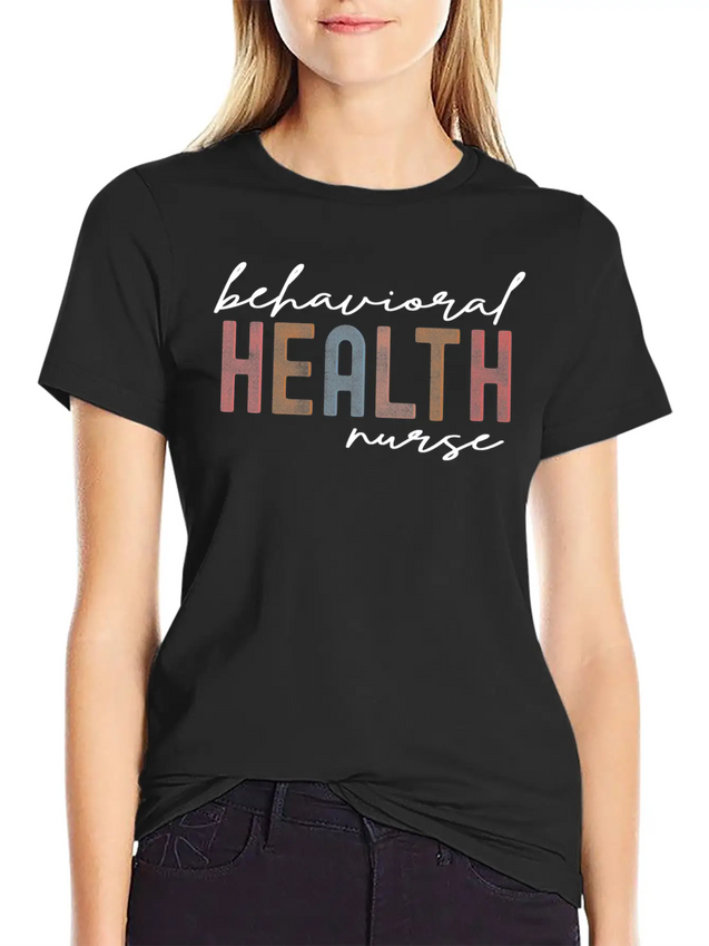 Behavioral Health Nurse Psychiatric Nursing Therap Lightweight Cotton T-Shirt – Daily Comfort Graphic Shirt