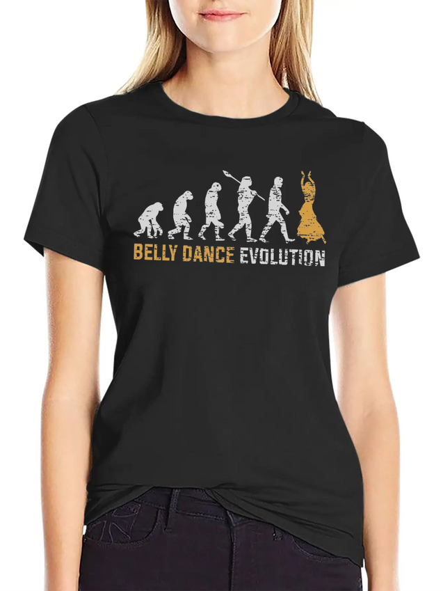 Belly Dance Evolution Dance Gift Lightweight Cotton T-Shirt – Daily Comfort Graphic Shirt