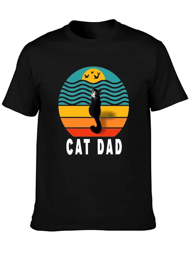 Best Cat Dad Ever Lightweight Cotton T-Shirt – Daily Comfort Graphic Shirt