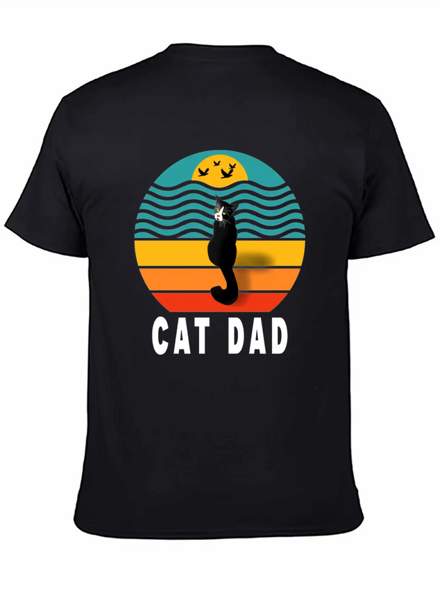 Best Cat Dad Ever Lightweight Cotton T-Shirt – Daily Comfort Graphic Shirt