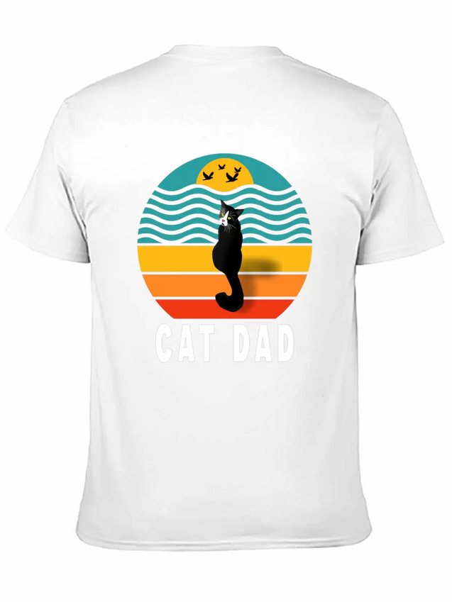 Best Cat Dad Ever Lightweight Cotton T-Shirt – Daily Comfort Graphic Shirt