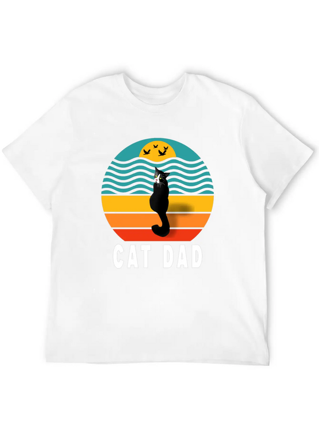 Best Cat Dad Ever Lightweight Cotton T-Shirt – Daily Comfort Graphic Shirt