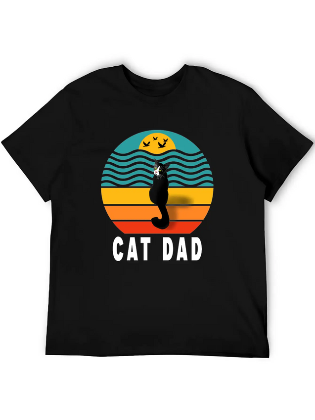 Best Cat Dad Ever Lightweight Cotton T-Shirt – Daily Comfort Graphic Shirt