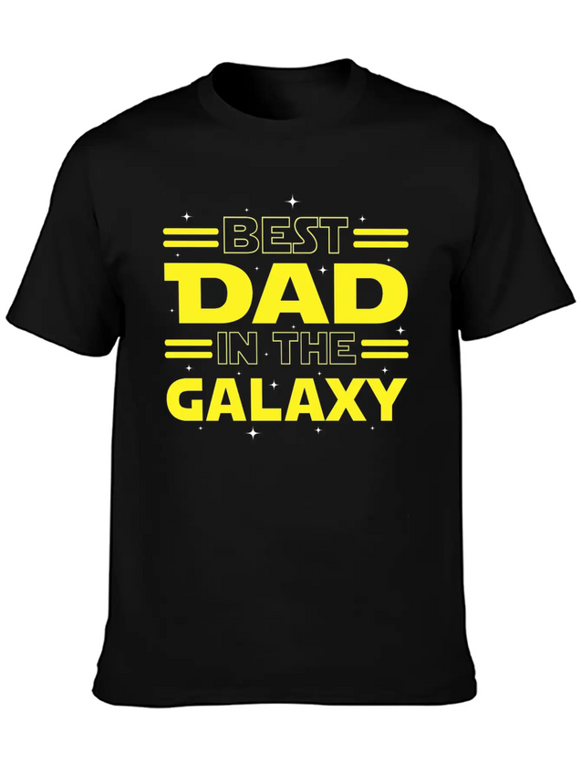 Best Dad In The Galaxy Lightweight Cotton T-Shirt – Daily Comfort Graphic Shirt