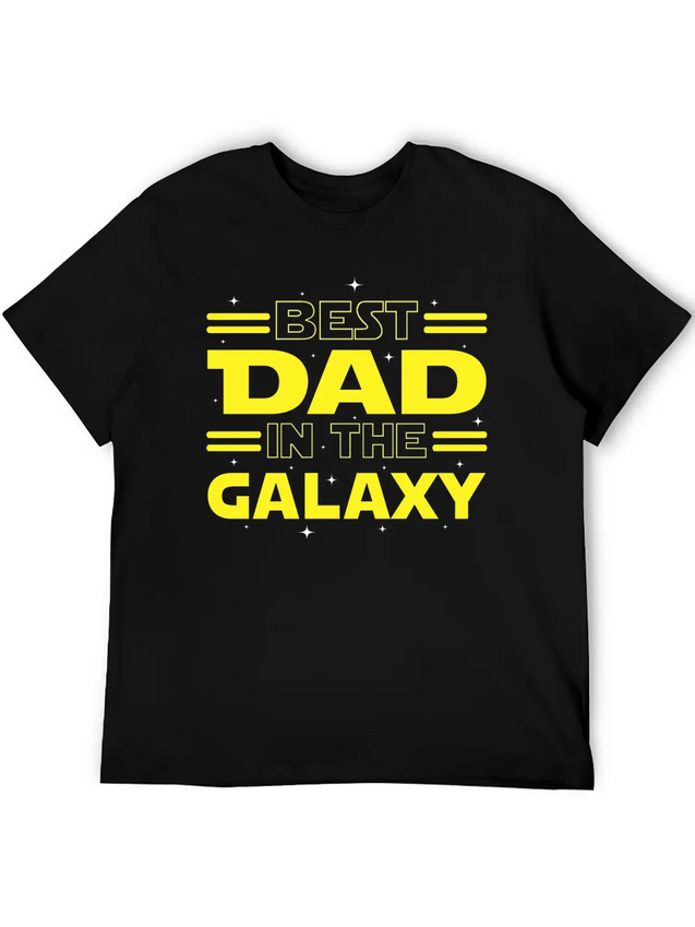 Best Dad In The Galaxy Lightweight Cotton T-Shirt – Daily Comfort Graphic Shirt