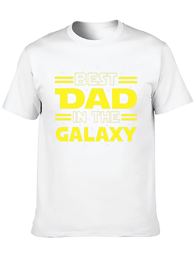 Best Dad In The Galaxy Lightweight Cotton T-Shirt – Daily Comfort Graphic Shirt