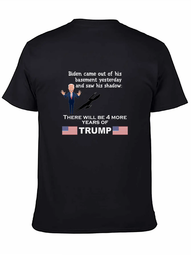BIDEN SHADOW 4 MORE YEARS OF TRUMP Lightweight Cotton T-Shirt – Daily Comfort Graphic Shirt