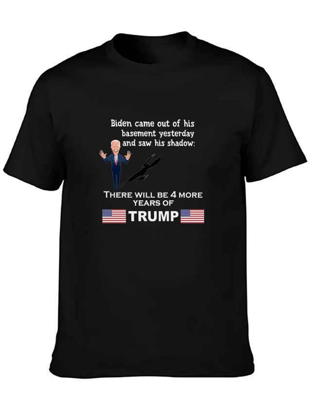 BIDEN SHADOW 4 MORE YEARS OF TRUMP Lightweight Cotton T-Shirt – Daily Comfort Graphic Shirt