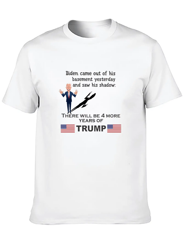BIDEN SHADOW 4 MORE YEARS OF TRUMP Lightweight Cotton T-Shirt – Daily Comfort Graphic Shirt