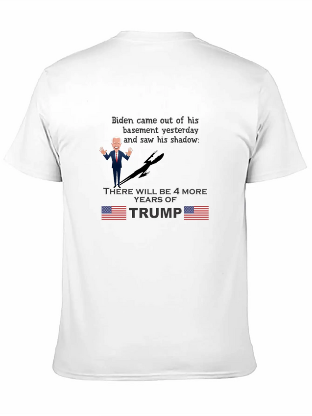 BIDEN SHADOW 4 MORE YEARS OF TRUMP Lightweight Cotton T-Shirt – Daily Comfort Graphic Shirt