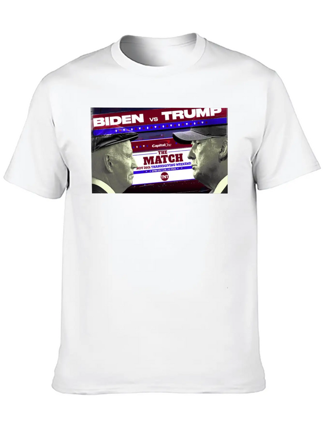 Biden Vs Trump The Match Golf Shirt Lightweight Cotton T-Shirt – Daily Comfort Graphic Shirt