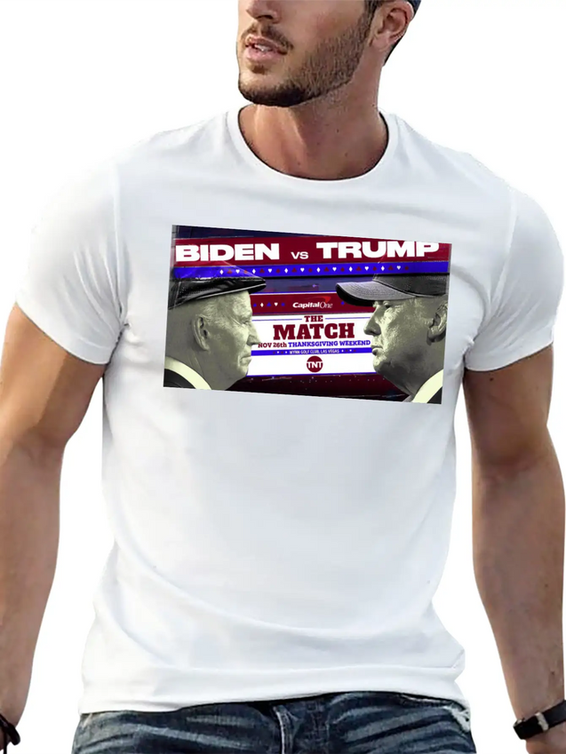 Biden Vs Trump The Match Golf Shirt Lightweight Cotton T-Shirt – Daily Comfort Graphic Shirt