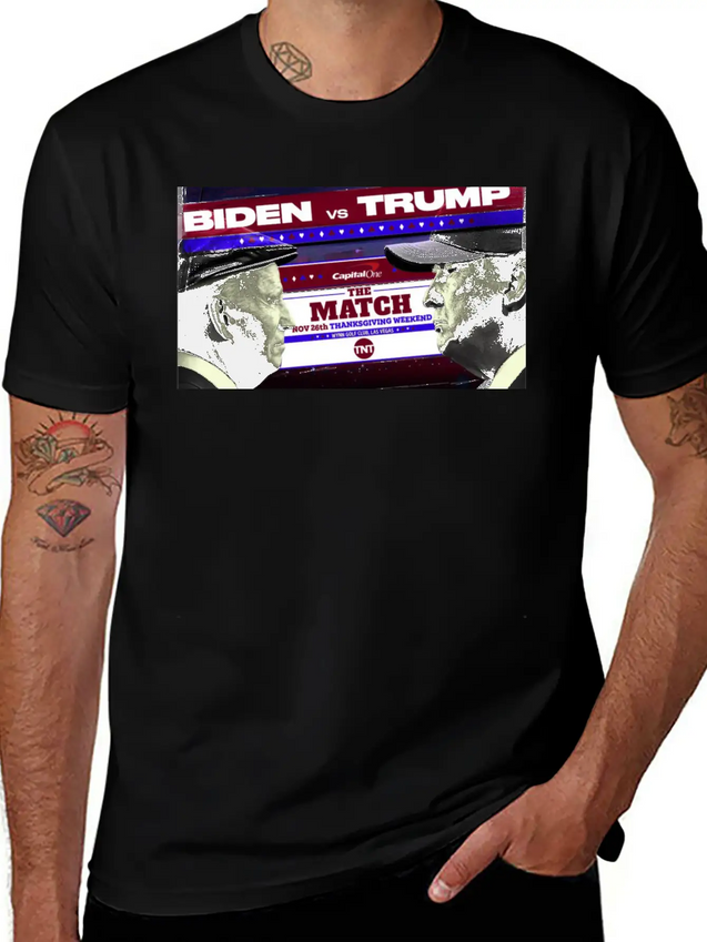 Biden Vs Trump The Match Golf Shirt Lightweight Cotton T-Shirt – Daily Comfort Graphic Shirt
