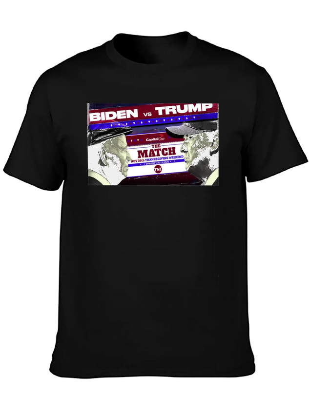 Biden Vs Trump The Match Golf Shirt Lightweight Cotton T-Shirt – Daily Comfort Graphic Shirt