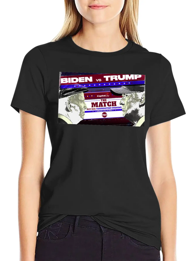 Biden Vs Trump The Match Golf Shirt Lightweight Cotton T-Shirt – Daily Comfort Graphic Shirt