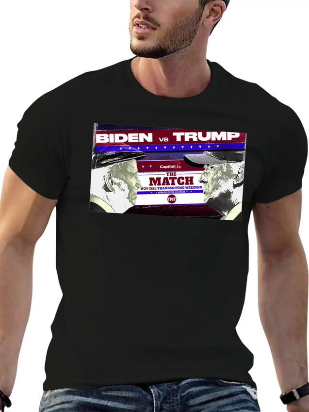 Biden Vs Trump The Match Golf Shirt Lightweight Cotton T-Shirt – Daily Comfort Graphic Shirt