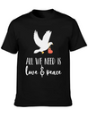 Bird Lover Freedom Love & Peace Lightweight Cotton T-Shirt – Daily Comfort Graphic Shirt