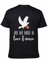 Bird Lover Freedom Love & Peace Lightweight Cotton T-Shirt – Daily Comfort Graphic Shirt