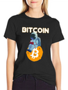 Bitcoin Coin-Crypto Astronaut IN THE MOON Lightweight Cotton T-Shirt – Daily Comfort Graphic Shirt