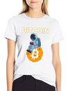 Bitcoin Coin-Crypto Astronaut IN THE MOON Lightweight Cotton T-Shirt – Daily Comfort Graphic Shirt