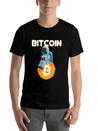 Bitcoin Coin-Crypto Astronaut IN THE MOON Lightweight Cotton T-Shirt – Daily Comfort Graphic Shirt