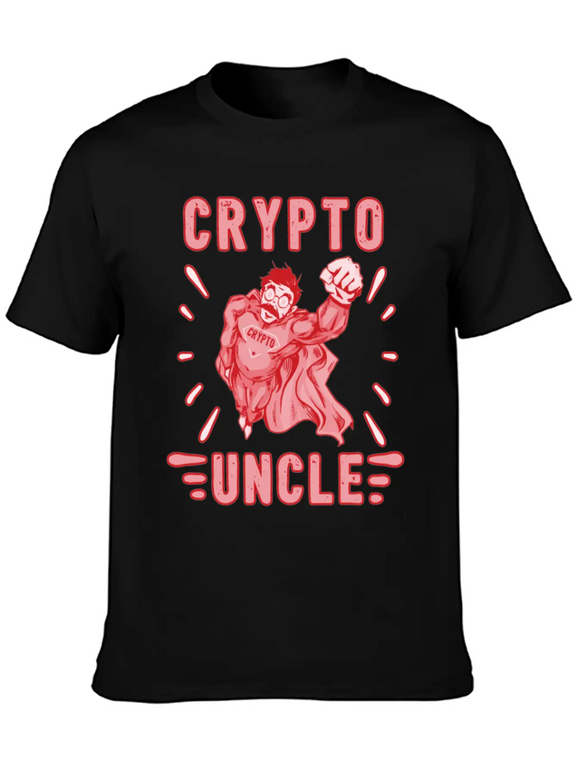 Bitcoin Crypto Uncle Cool Trader Crypto Lightweight Cotton T-Shirt – Daily Comfort Graphic Shirt