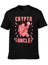 Bitcoin Crypto Uncle Cool Trader Crypto Lightweight Cotton T-Shirt – Daily Comfort Graphic Shirt