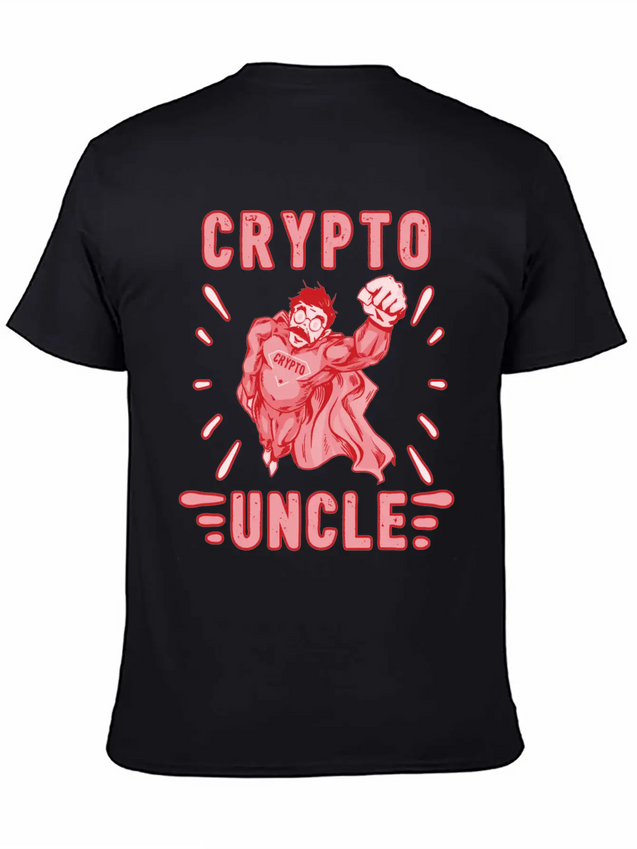 Bitcoin Crypto Uncle Cool Trader Crypto Lightweight Cotton T-Shirt – Daily Comfort Graphic Shirt