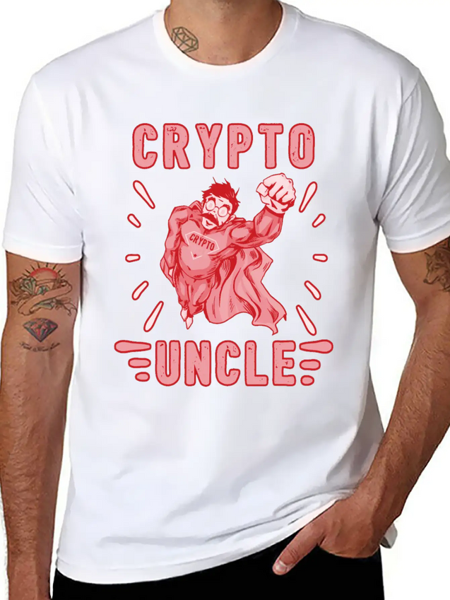 Bitcoin Crypto Uncle Cool Trader Crypto Lightweight Cotton T-Shirt – Daily Comfort Graphic Shirt
