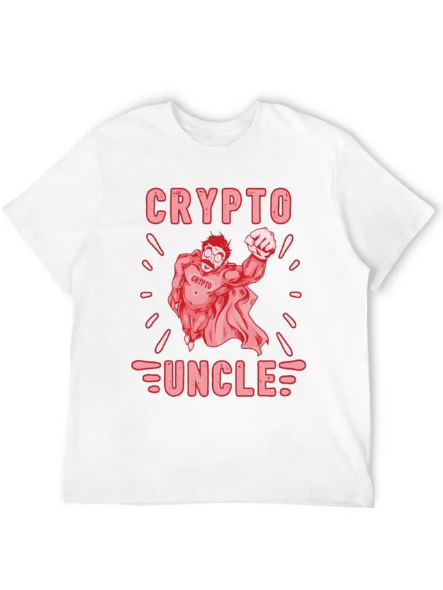 Bitcoin Crypto Uncle Cool Trader Crypto Lightweight Cotton T-Shirt – Daily Comfort Graphic Shirt