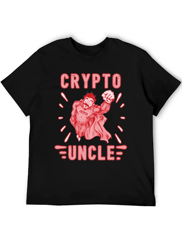 Bitcoin Crypto Uncle Cool Trader Crypto Lightweight Cotton T-Shirt – Daily Comfort Graphic Shirt