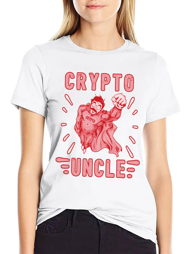 Bitcoin Crypto Uncle Cool Trader Crypto Lightweight Cotton T-Shirt – Daily Comfort Graphic Shirt