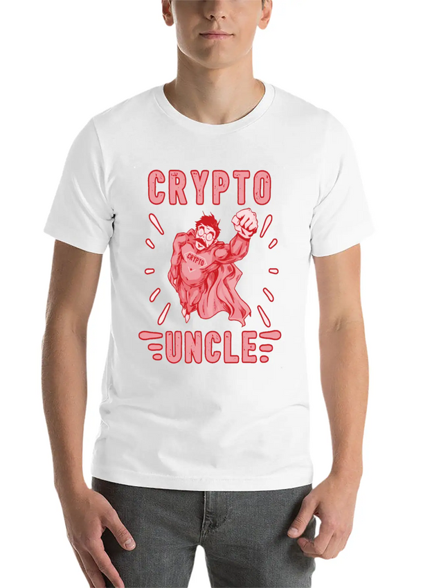 Bitcoin Crypto Uncle Cool Trader Crypto Lightweight Cotton T-Shirt – Daily Comfort Graphic Shirt
