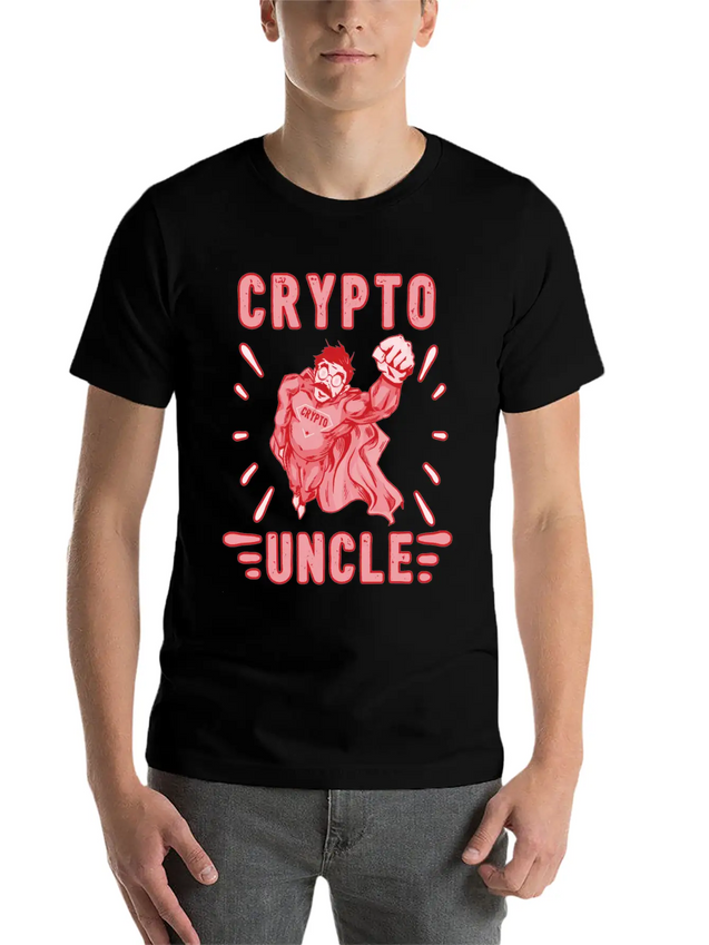 Bitcoin Crypto Uncle Cool Trader Crypto Lightweight Cotton T-Shirt – Daily Comfort Graphic Shirt