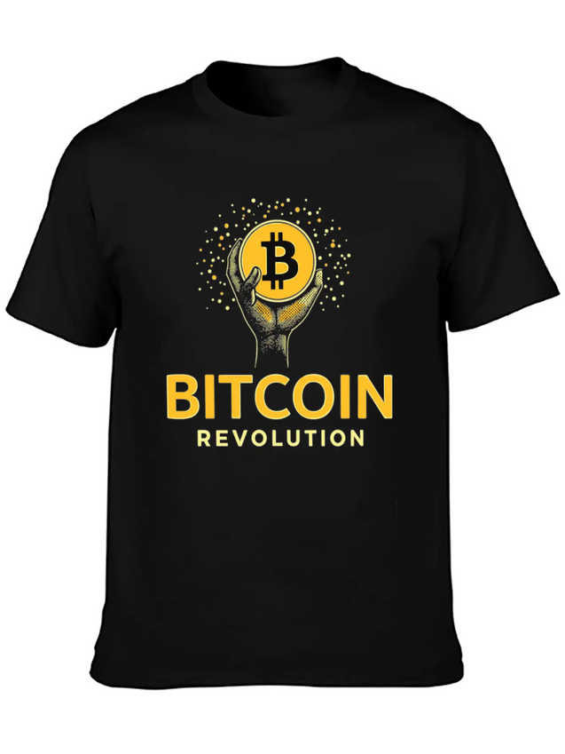 Bitcoin Revolution Lightweight Cotton T-Shirt – Daily Comfort Graphic Shirt