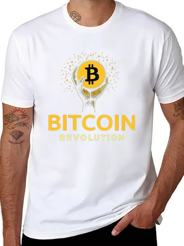 Bitcoin Revolution Lightweight Cotton T-Shirt – Daily Comfort Graphic Shirt