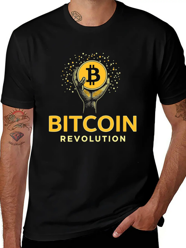 Bitcoin Revolution Lightweight Cotton T-Shirt – Daily Comfort Graphic Shirt