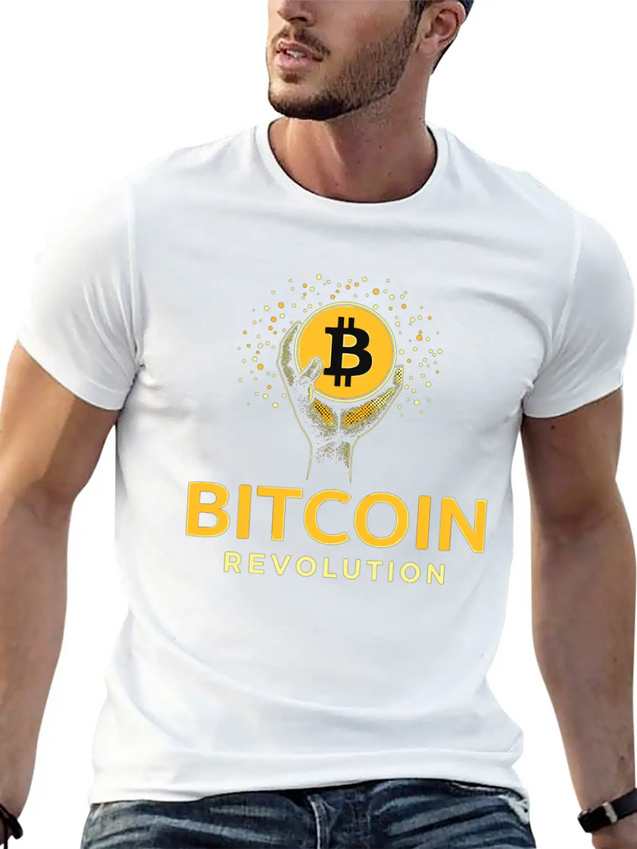 Bitcoin Revolution Lightweight Cotton T-Shirt – Daily Comfort Graphic Shirt