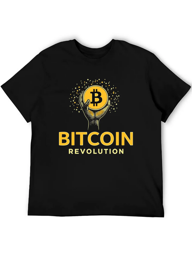 Bitcoin Revolution Lightweight Cotton T-Shirt – Daily Comfort Graphic Shirt