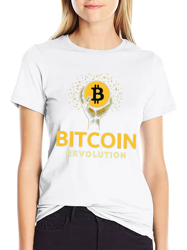 Bitcoin Revolution Lightweight Cotton T-Shirt – Daily Comfort Graphic Shirt