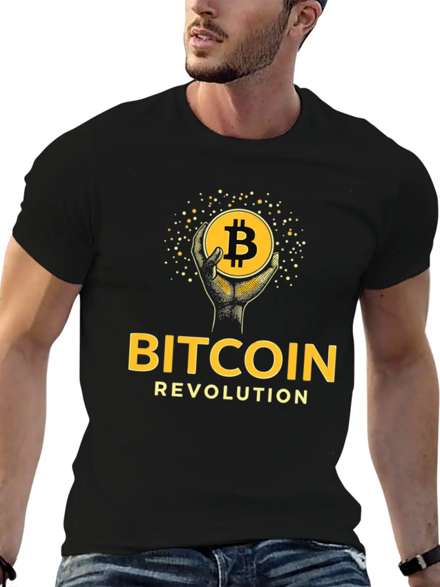 Bitcoin Revolution Lightweight Cotton T-Shirt – Daily Comfort Graphic Shirt